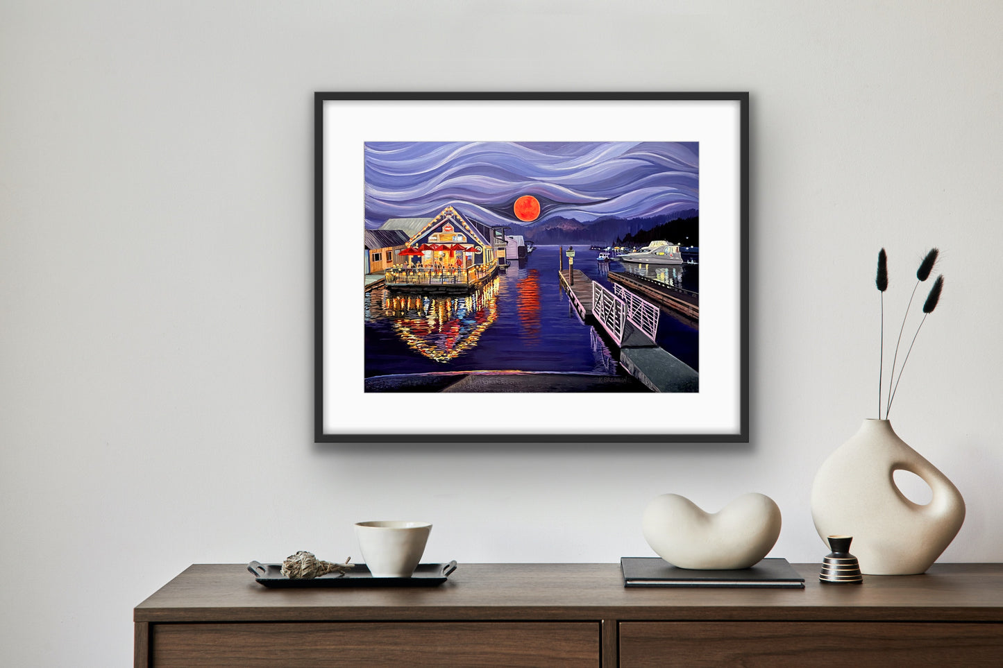 The Moon Was on Fire Art Paper Print