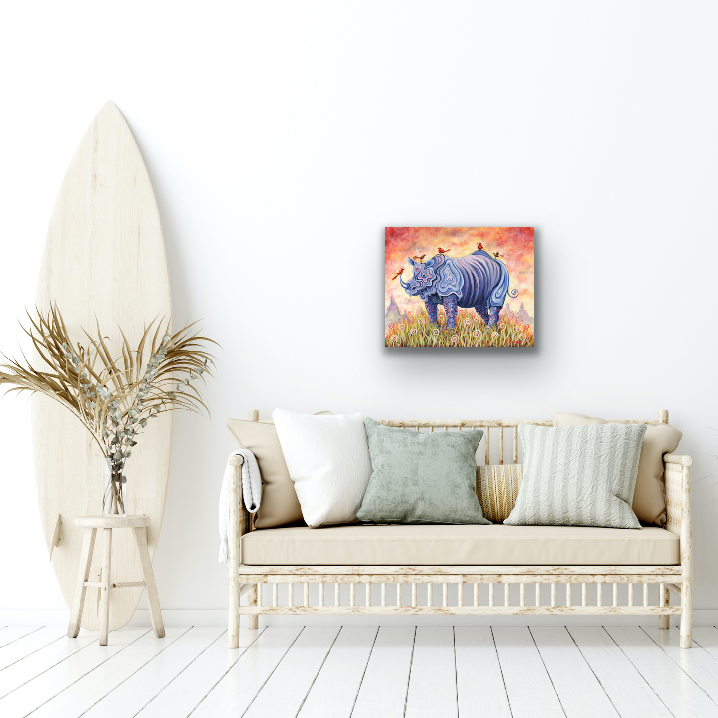 "A Patient Perch" Giclee Print on Canvas