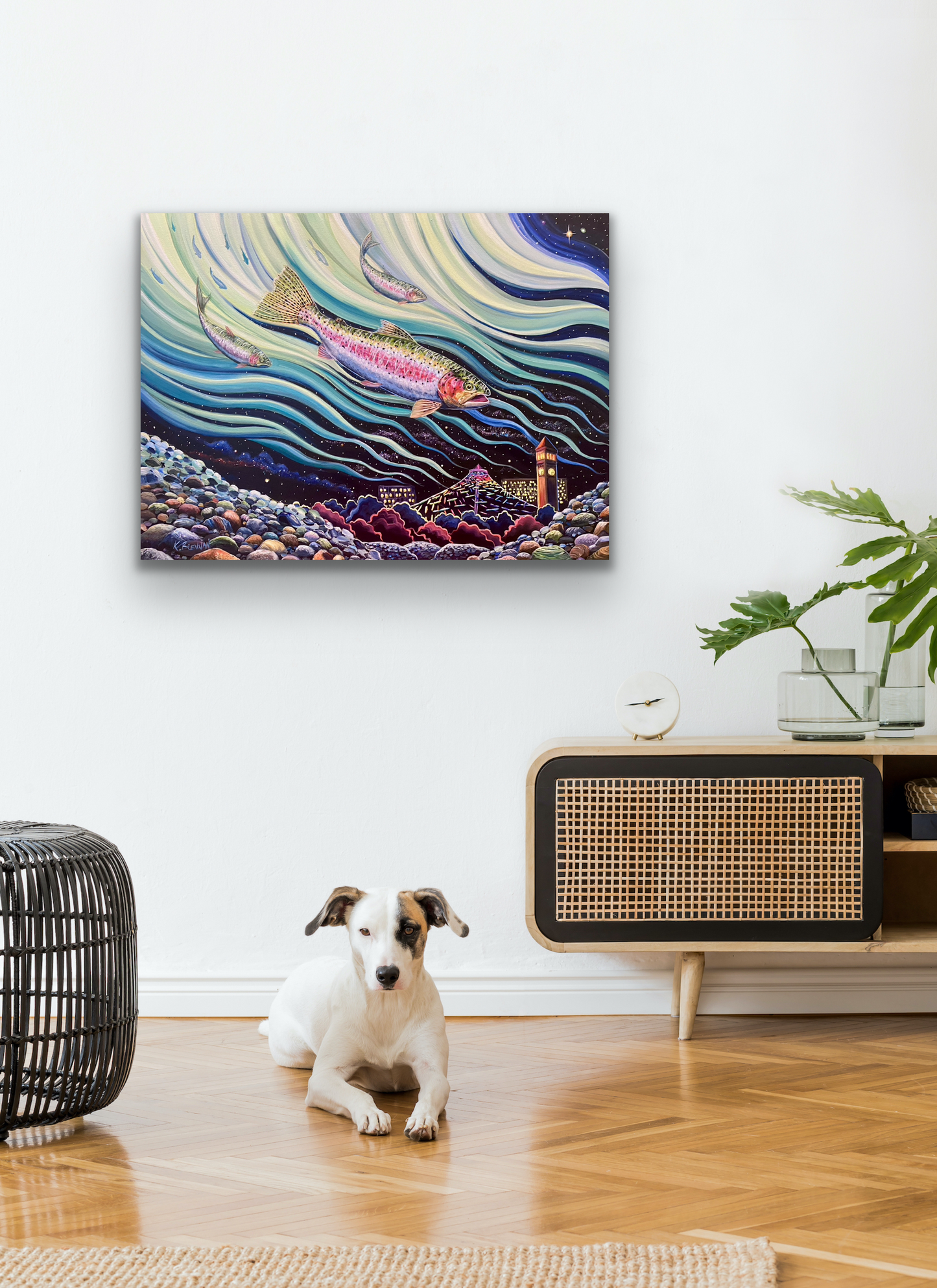 "Live Stream" Original Acrylic Painting