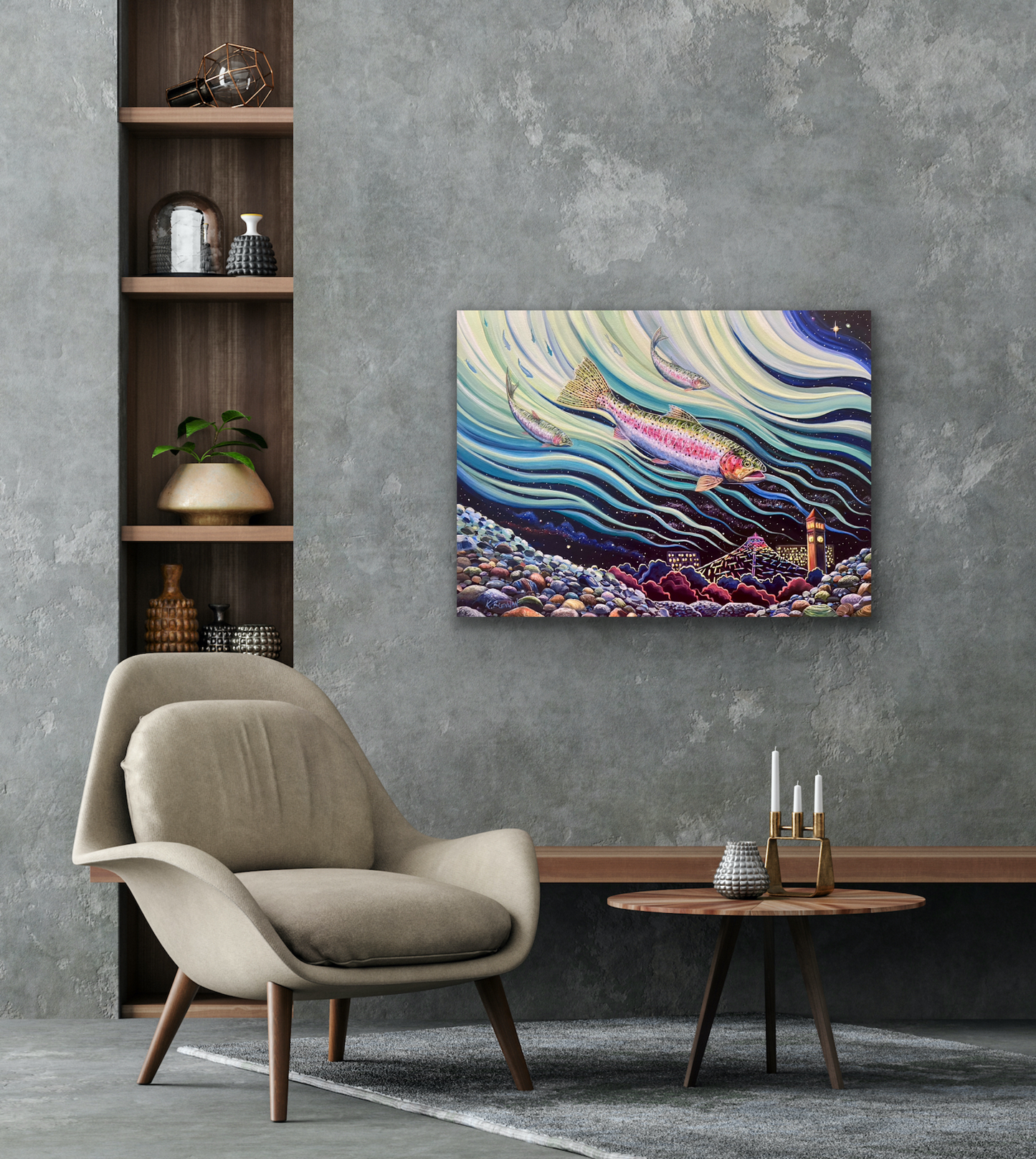 "Live Stream" Original Acrylic Painting
