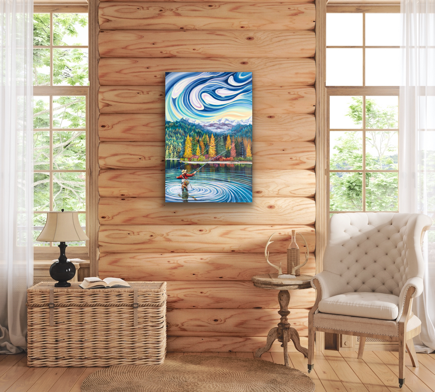 "Sky Fisher" Giclee Print on Canvas