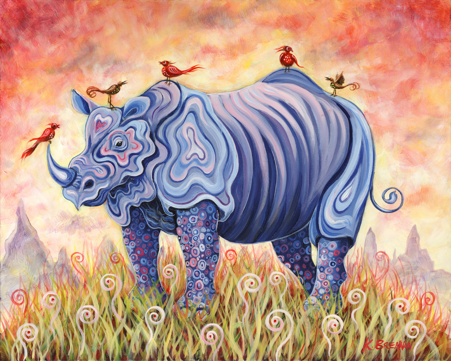 "A Patient Perch" Giclee Print on Canvas