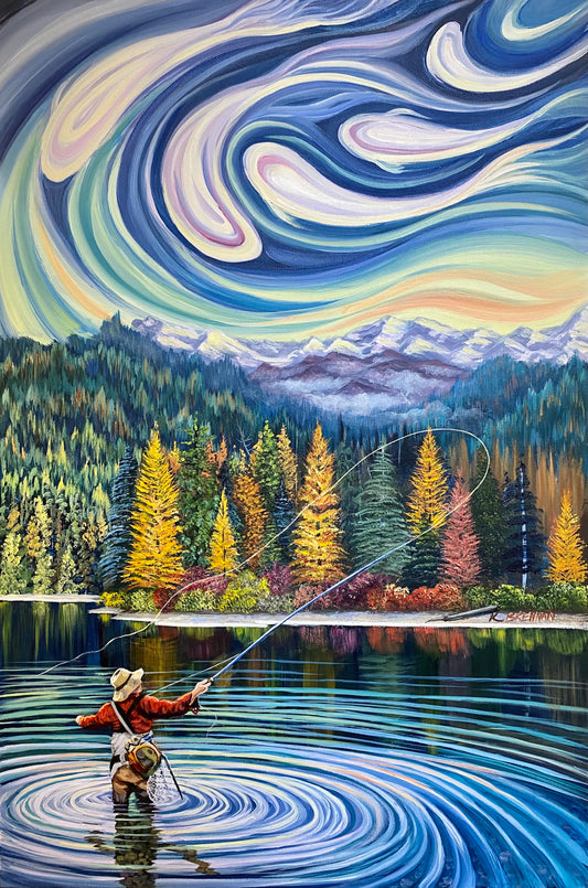 "Sky Fisher" Giclee Print on Canvas